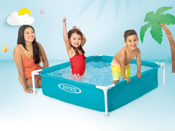 Kinderzwembad met frame-Blauw -