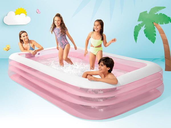 Opblaasbaar zwembad Family Pool - roze -