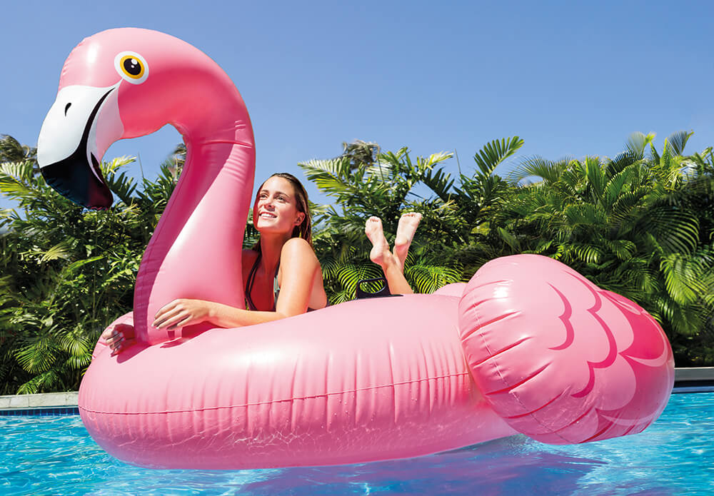 Mega opblaasbare flamingo