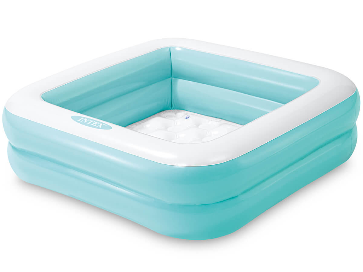 Vierkant babyzwembad-blauw