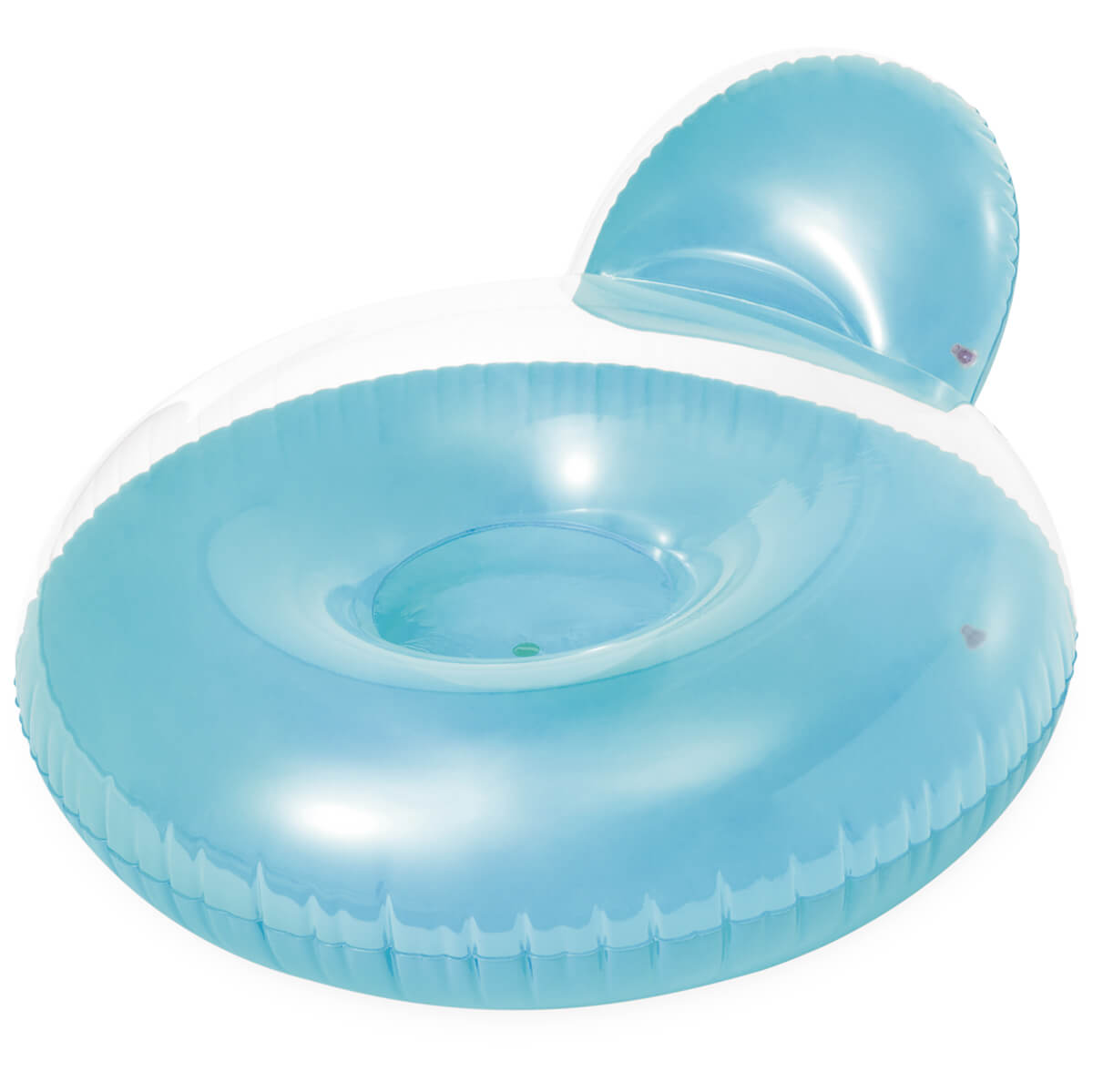 Loungestoel met rugleuning-Blauw