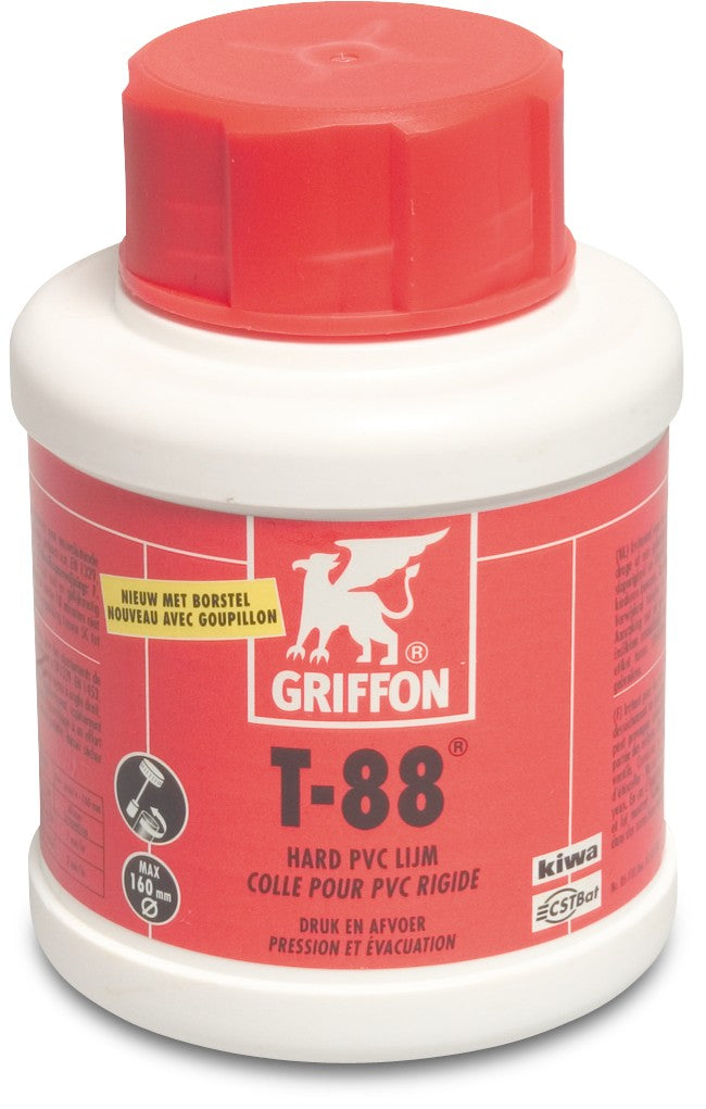 Griffon PVC-lijm 0,25ltr met kwast