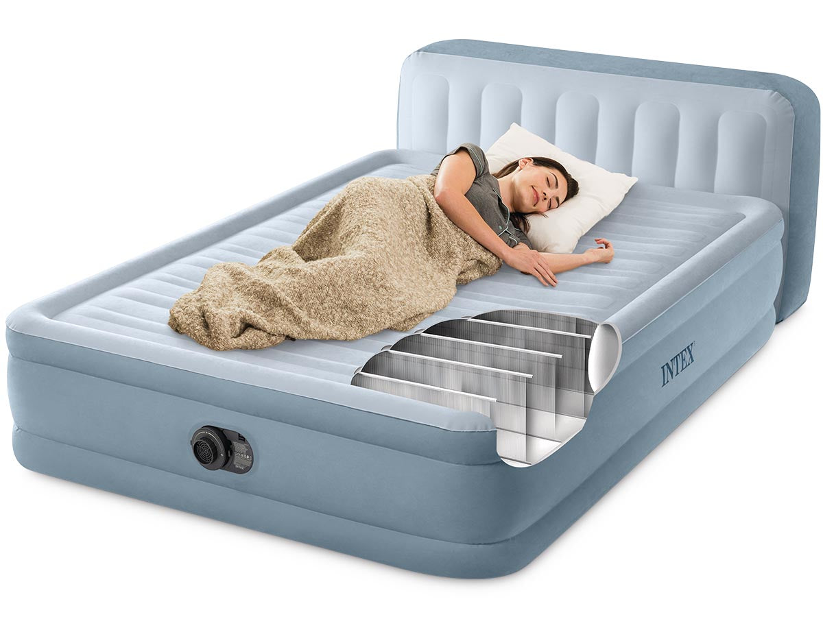 Intex Plush tweepersoons luchtbed met hoofdbord